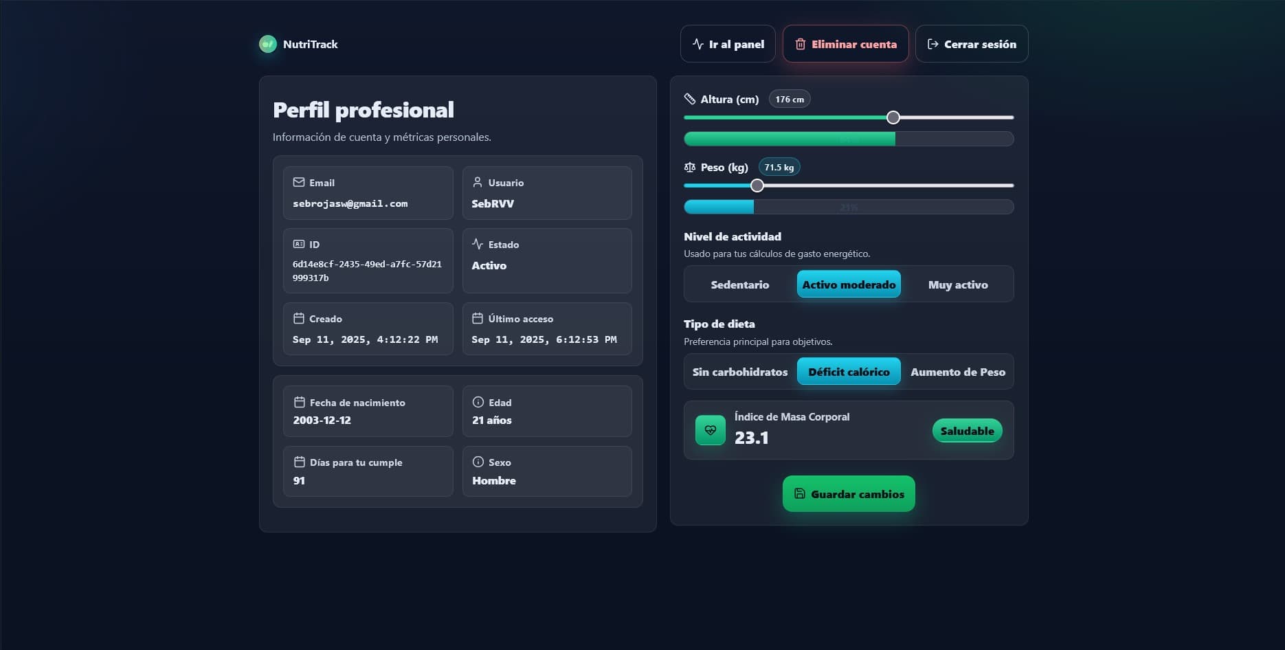 NutriTracker screenshot 3